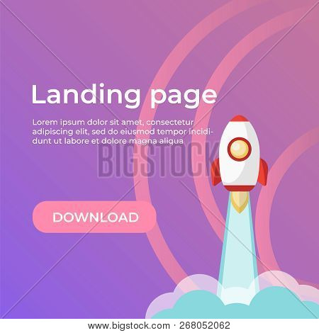 Landing Page Template. Website Template For Websites And Apps. Landing Page Vector Design Ui