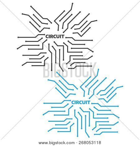 Computer Circuit Motherboard. Electronic Circuit Vector Background. Technology Circuit Pattern