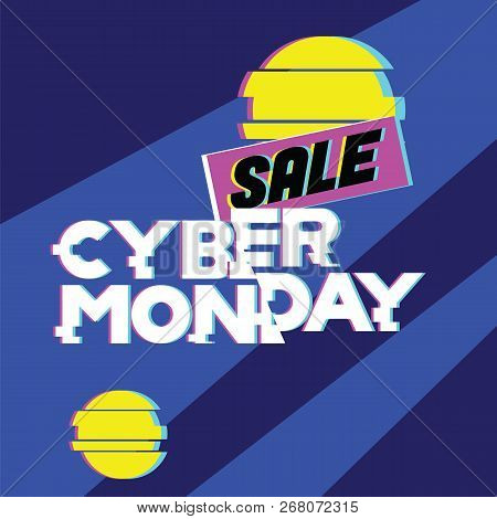 Sale Cyber Monday Concet. Advertising, Online Shopping, Sale And Discount In Web Shop And Internet S