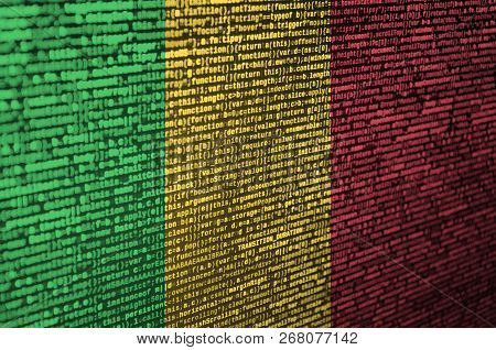 Mali Flag  Is Depicted On The Screen With The Program Code. The Concept Of Modern Technology And Sit
