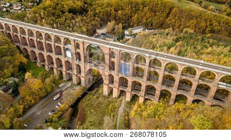 Aerial View On The Goeltzschtalbruecke In Netzschkau Vogtland Germany Attractions Landmark