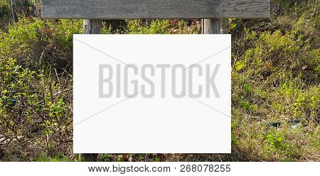 Blank Advertisement Billboard Sign Urban Public White Isolated Clipping Path Template Ad Banner Mock