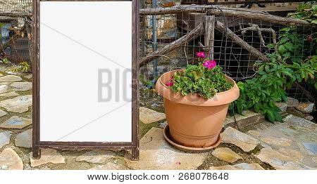 Blank Advertisement Billboard Sign Urban Public White Isolated Clipping Path Template Ad Banner Mock
