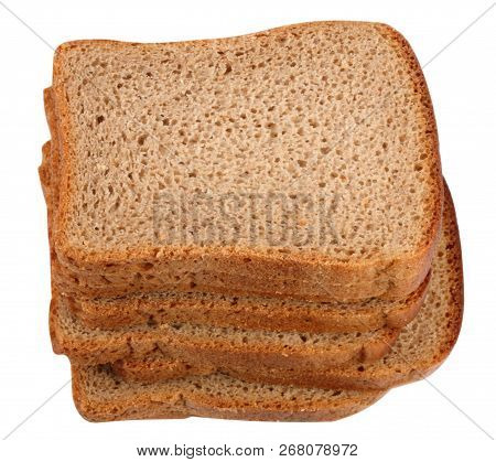 Image Of Many Dark Bread Isolated At Day