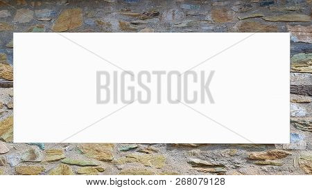 Blank Advertisement Billboard Sign Urban Public White Isolated Clipping Path Template Ad Banner Mock