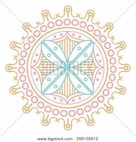 Intricate Elegant Henna Emblem Illustration Icon Design