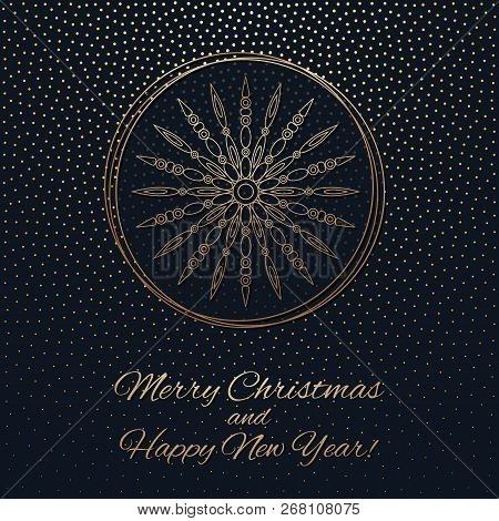 This Is A Gark And Gold Christmas Background