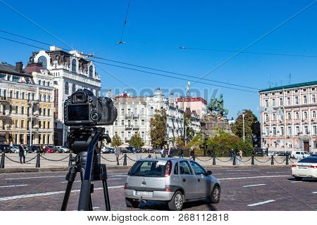 Bogdan Khmelnytsky Monument In Sofia Area , City Center Kiev, Ukraine 06.11.2018