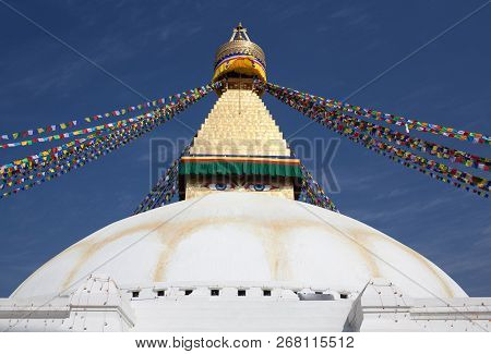 Boudhanath, Boudnath, Boudha Stupa In Kathmandu Valley, Nepal