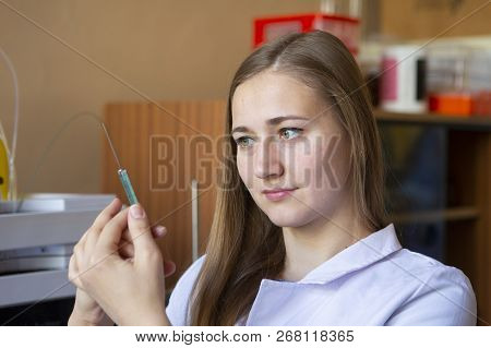 Young Scientist Works In Modern Biological Lab