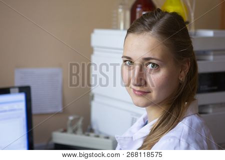 Young Scientist Works In Modern Biological Lab