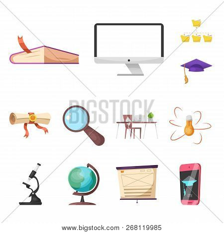 Vector Design Of Education And Learning Symbol. Set Of Education And School Stock Symbol For Web.