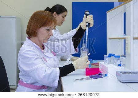 Portrait Of A Female Researcher Doing Research In A Lab