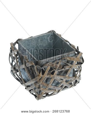 Wooden Design Box Isolated On White Background