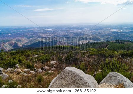 View From The 902 Meters High Mountain Foia In Monchique