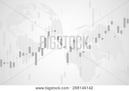 Business Candle Stick Graph Chart Of Stock Market Investment Trading. Trend Of Graph. Vector Illustr