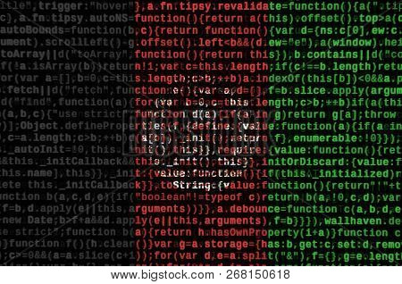Afghanistan Flag Is Depicted On The Screen With The Program Code. The Concept Of Modern Technology A