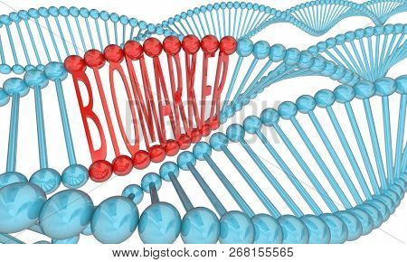 Biomarker DNA Strand Medical Research 3d Illustration