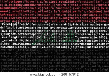 Iraq Flag  Is Depicted On The Screen With The Program Code. The Concept Of Modern Technology And Sit