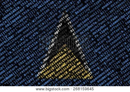 Saint Lucia Flag  Is Depicted On The Screen With The Program Code. The Concept Of Modern Technology 
