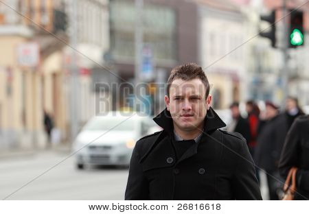 Forretningsmand i en by