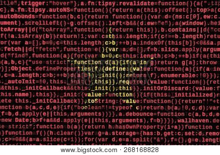 Vietnam Flag  Is Depicted On The Screen With The Program Code. The Concept Of Modern Technology And 