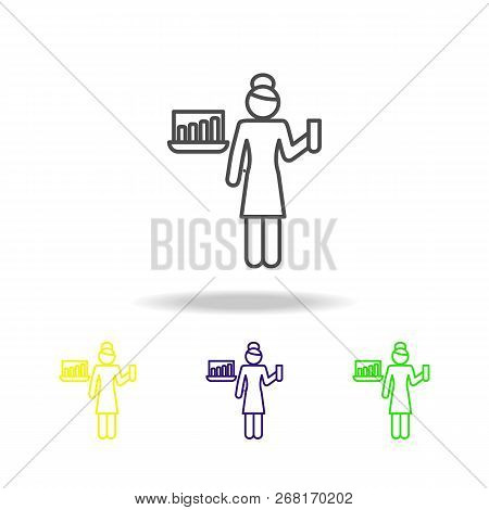 Teacher Multicolored Icons. Education Symbol Sign Pictogram Can Be Used For Web, Logo, Mobile App, U