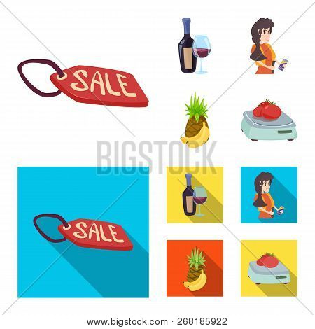 Vector Design Of Food And Drink Symbol. Set Of Food And Store Stock Vector Illustration.