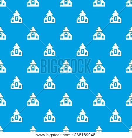 Wedding Church Pattern Vector Seamless Blue Repeat For Any Use