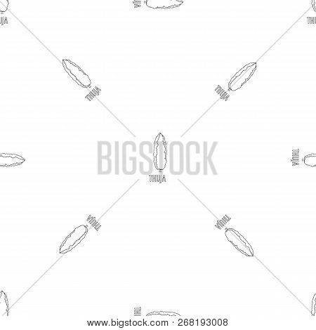 Thuja Pattern Seamless Vector Repeat Geometric For Any Web Design