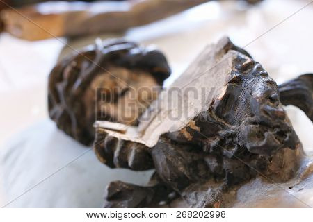 Restoration: Close Up. Conservation Of Paintings. Conservation Of Sculptures