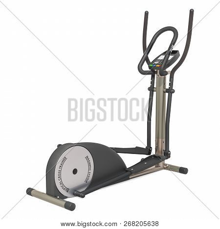 Elliptical Trainer Or Cross-trainer, 3d Rendering Isolated On White Background