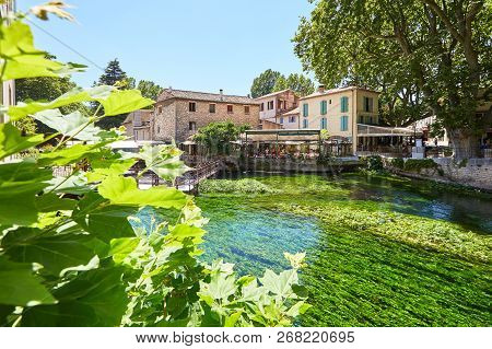 The Fontaine Of The Sorgue In Fontaine De Vaucluse. Vaucluse, Pr