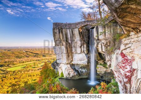 Lookout Mountain, Georgia, USA at High Falls during autumn.