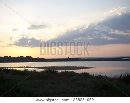 Shot of the natural reserve park at Granelli seaside place. The shot is taken at sunset in a summer 