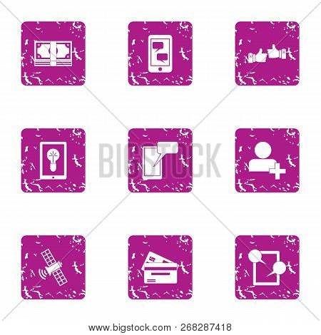 Superb Icons Set. Grunge Set Of 9 Superb Vector Icons For Web Isolated On White Background