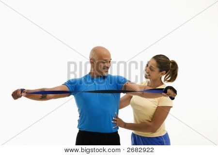 Vrouw en Man uit te oefenen.