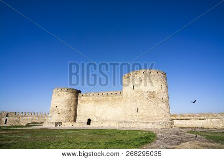 Ukraine Inkerman Fortress In Color Clear Sky With Green Grass