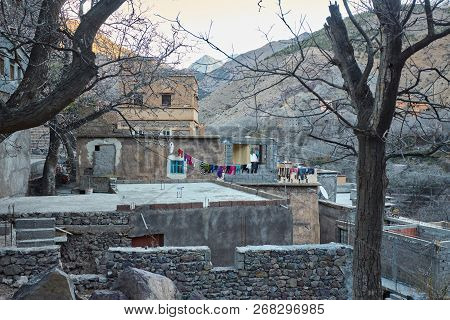 Imlil City In The Atlas Mountains Of Morocco