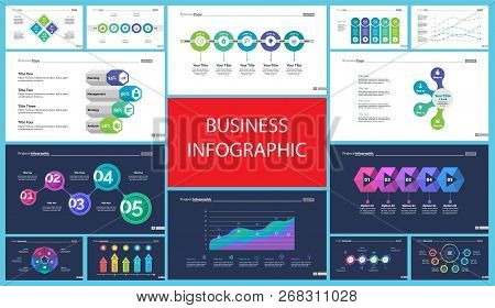 Business Inforgraphic Design Set For Strategy Concept. Can Be Used For Business Project, Annual Repo
