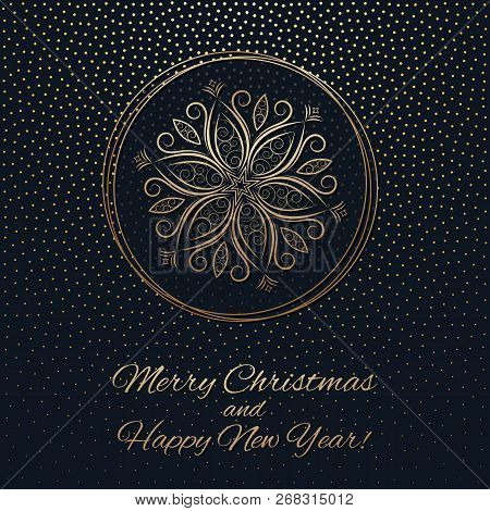 This Is A Gark And Gold Christmas Background
