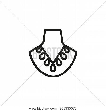 Kerchief Line Icon. Cloth, Neck, Chiffon. Jewelry Concept. Vector Illustration Can Be Used For Topic