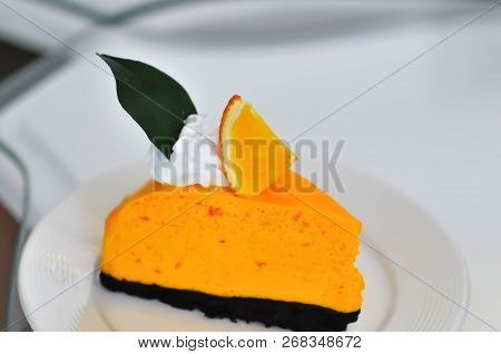 Mousse Cake Or Mousse Pie Or Orange Mousse Cake