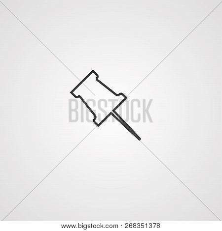 Paper Pinicon Vector, Filled Flat Sign, Solid Pictogram Isolated On White. Symbol, Logo Illustration