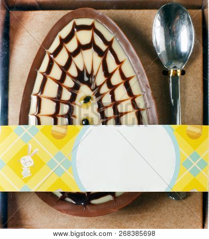 Easter egg eating with spoon