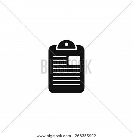 Magnifier Assessment Checklist Icon. Vector Flat Style Symbol.