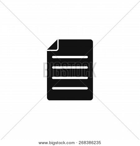 Magnifier Assessment Checklist Icon. Vector Flat Style Symbol.