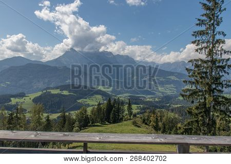 Beautiful Mountain Landscape Next To Werfenweng In The Salzburger Land