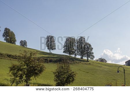 Beautiful Mountain Landscape With Lake Next To Werfenweng In The Salzburger Land