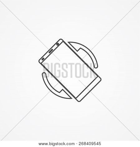Rotate Phoneicon Vector, Filled Flat Sign, Solid Pictogram Isolated On White. Symbol, Logo Illustrat